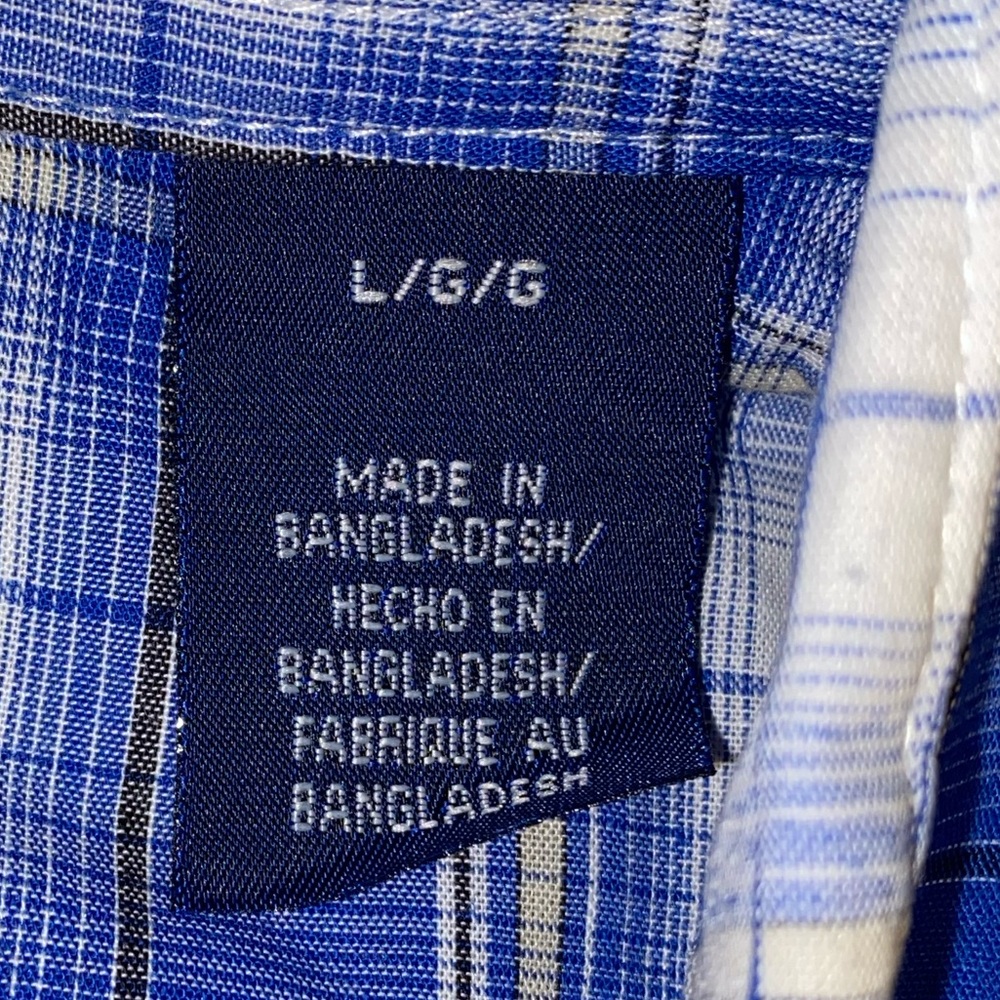 Wrangler Western Size Large Pearl Snap Button Up Down Plaid Work Dad Beach Shirt - Picture 5 of 11